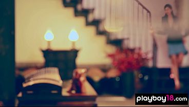 Glamorous Chinese teen porcelain doll Wu Muxi shows her exotic hairy pussy